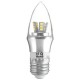 E27/E14/E12/B22/B15 6W LED Warm White/White 25SMD 2835 Silver Candle Light Bulb Lamp 85-265V