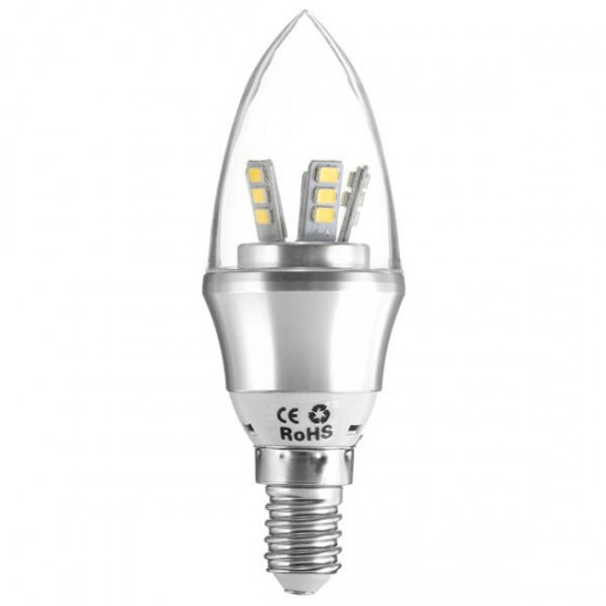 E27/E14/E12/B22/B15 6W LED Warm White/White 25SMD 2835 Silver Candle Light Bulb Lamp 85-265V E27/E14/E12/B22/B15 6W LED Warm White/White 25SMD 2835 Silver Candle Light Bulb Lamp 85-265V