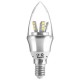 E27/E14/E12/B22/B15 6W LED Warm White/White 25SMD 2835 Silver Candle Light Bulb Lamp 85-265V