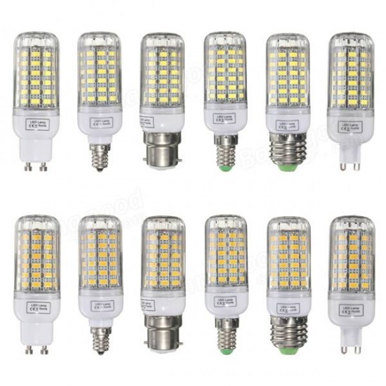 E27/E14/E12/B22/G9 Dimmable 7W AC110V LED Bulb White/Warm White 70 SMD 5730 Corn Light Lamp