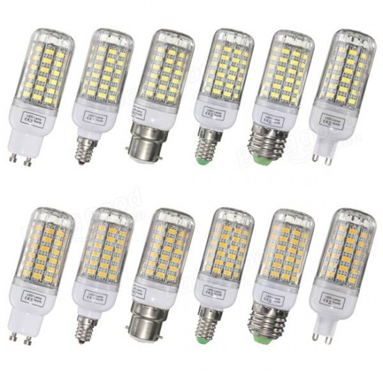 E27/E14/E12/B22/G9 Dimmable 7W AC110V LED Bulb White/Warm White 70 SMD 5730 Corn Light Lamp