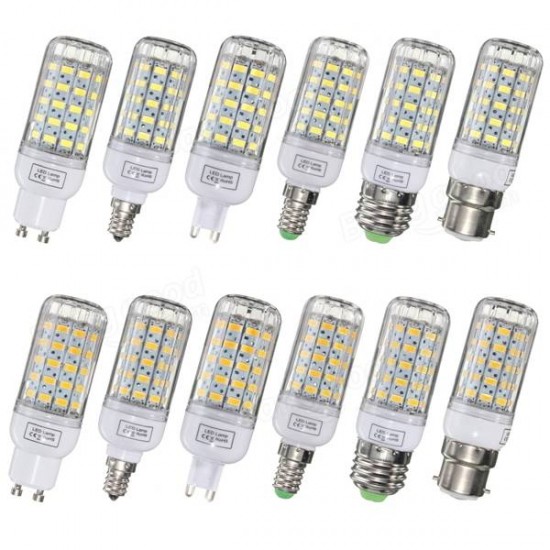 E27/E14/E12/B22/G9/GU10 Dimmable 6W AC220V LED Bulb White/Warm White 60 SMD 5730 Corn Light Lamp E27/E14/E12/B22/G9/GU10 Dimmable 6W AC220V LED Bulb White/Warm White 60 SMD 5730 Corn Light Lamp