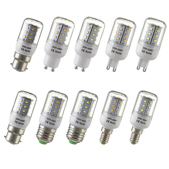 E27/E14/G9/GU10/B22 2.8W 450LM 21 SMD 2835 LED Corn Bulb Warm White/White 220V