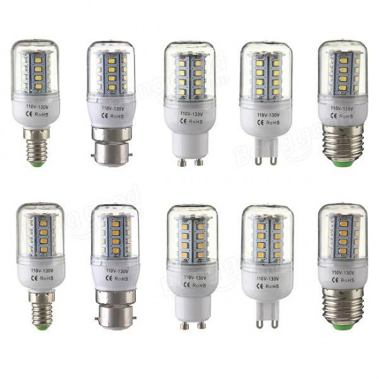 E27/E14/G9/GU10/B22 3.3W 30 SMD 2835 LED Corn Bulb Warm White/White 110V