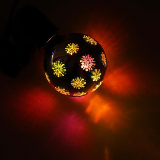 G95 E27 Warm White Starry Sky Snowflake Ball-Shaped LED Light Bulb Desk Night Lamp Home Festival Decor 85-265V