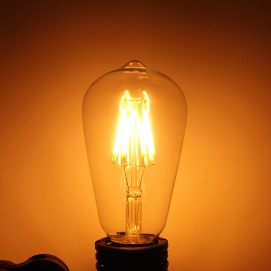 AC85-265V Non-dimmable Warm White 480LM E27 ST64 6W LED COB Light Bulb for Indoor Home AC85-265V Non-dimmable Warm White 480LM E27 ST64 6W LED COB Light Bulb for Indoor Home