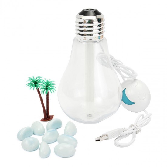 Portable E27 LED Bulb Humidifier Colorful Lights USB Diffuser Air Purifier Gift