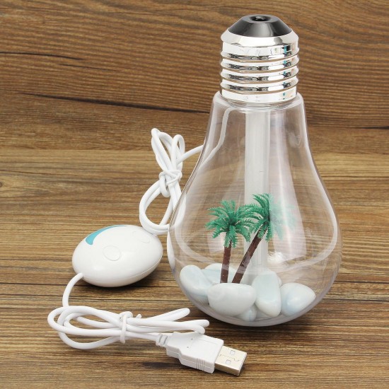 Portable E27 LED Bulb Humidifier Colorful Lights USB Diffuser Air Purifier Gift