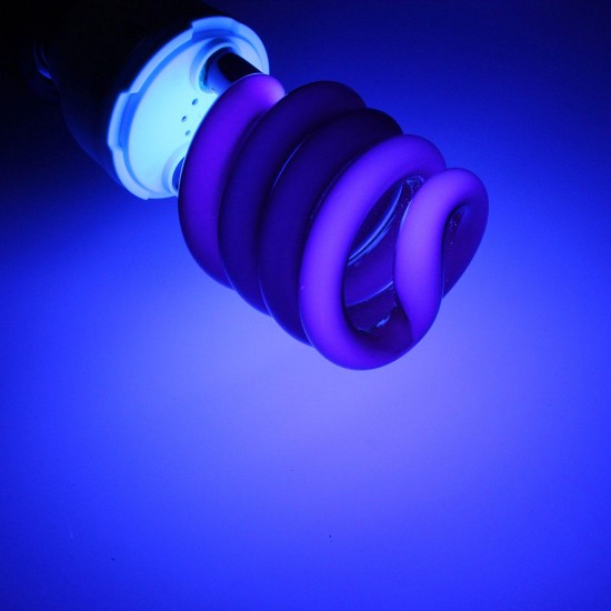 UV Ultraviolet Spiral Low Energy Saving CFL Light Bulb E27 Screw Black Light Bulb 220V