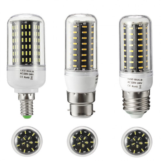 ZX E27 E14 B22 7W 12W LED SMD 4014 1000Lm Pure White Warm White Cover Corn Light Bulb AC110V AC220V ZX E27 E14 B22 7W 12W LED SMD 4014 1000Lm Pure White Warm White Cover Corn Light Bulb AC110V AC220V