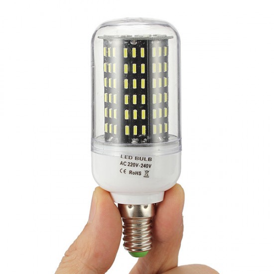 ZX E27 E14 B22 7W 12W LED SMD 4014 1000Lm Pure White Warm White Cover Corn Light Bulb AC110V AC220V
