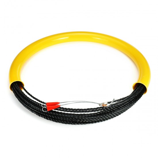 10/15/20/25/30M 6.5mm Wire Conduit Cable Push Puller Rodder Elasticity Polyester Snake Fish Tape Threading Device