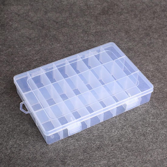 10/15/24 Grids Plastic Jewelry Box Organizer Storage Container Adjustable Dividers Storage Case