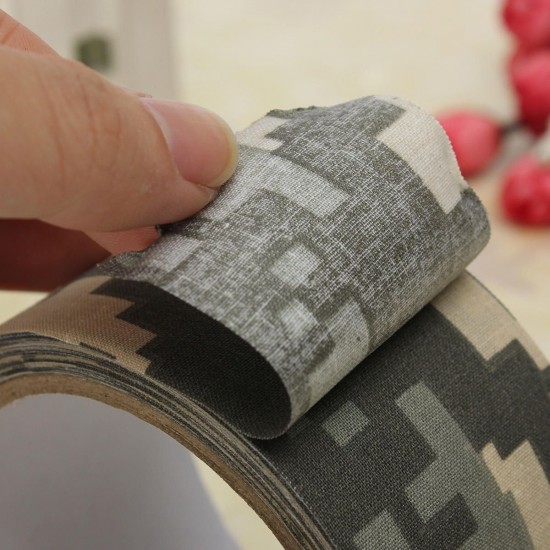 10M Camouflage Wrap Tape Camo Tape Duct Waterproof Mutifunctional Fabric Camping Stealth Tape