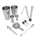 10Pcs Stainless Steel Cocktail Jigger Mixer Bar Drink Shaker Bartender Set Martini Tools Gatherings Parties 10Pcs Stainless Steel Cocktail Jigger Mixer Bar Drink Shaker Bartender Set Martini Tools Gatherings Parties