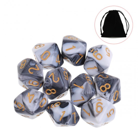 10pcs 10 Sided Dice D10 Polyhedral Dices Table Games EDC Gadget Playing Multisided Dice Table Games 10pcs 10 Sided Dice D10 Polyhedral Dices Table Games EDC Gadget Playing Multisided Dice Table Games