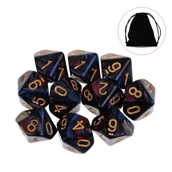 10pcs 10 Sided Dice D10 Polyhedral Dices Table Games EDC Gadget Playing Multisided Dice Table Games 10pcs 10 Sided Dice D10 Polyhedral Dices Table Games EDC Gadget Playing Multisided Dice Table Games