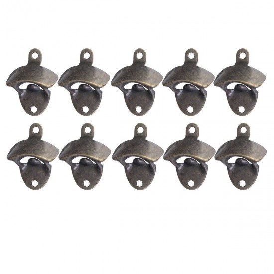 10pcs Bottle Openers Cast Iron Wall Mounted Bar Vintage Style Bars Bottle Opener