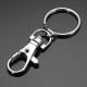 10pcs Fashion Stainless Steel Dual Key Holder Ring Keychain Silver