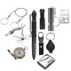 11 In 1 SOS Emergency Survival Kit EDC Tools Compass Fret Saw Flashlight Tactical Camping Hiking