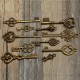 11Pcs Antique Vintage Old Look Skeleton Key Set Pendant Heart Bow Steampunk Lock 11Pcs Antique Vintage Old Look Skeleton Key Set Pendant Heart Bow Steampunk Lock