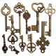11Pcs Antique Vintage Old Look Skeleton Key Set Pendant Heart Bow Steampunk Lock 11Pcs Antique Vintage Old Look Skeleton Key Set Pendant Heart Bow Steampunk Lock