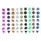 126 Pcs RPG MTG Polyhedral Dice 18 Sets with Pouch Bags 18 Colors