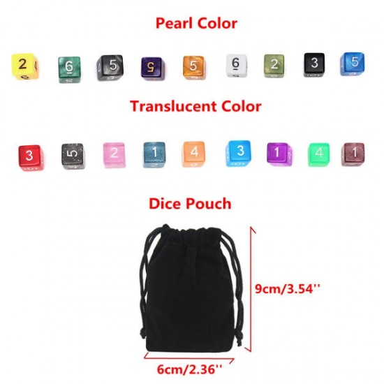 126 Pcs RPG MTG Polyhedral Dice 18 Sets with Pouch Bags 18 Colors 126 Pcs RPG MTG Polyhedral Dice 18 Sets with Pouch Bags 18 Colors