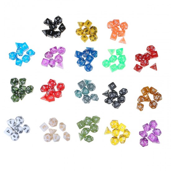 126PCS Polyhedral Dices Set For Dungeons & Dragons Dice Desktop RPG Game Dices