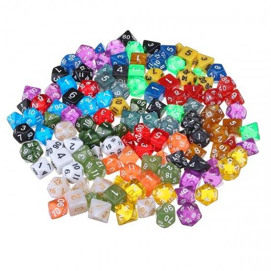 126PCS Polyhedral Dices Set For Dungeons & Dragons Dice Desktop RPG Game Dices 126PCS Polyhedral Dices Set For Dungeons & Dragons Dice Desktop RPG Game Dices