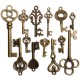 13pcs Antique Vintage Old Look Skeleton Key Lot Set Pendant Heart Bow Lock Steampunk Jewel