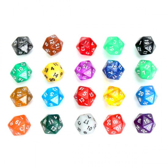 140 Pcs Polyhedral Dice Board RPG MTG Dice Set 20 Colors 4D 6D 8D 10D 12D 20D With 20 Pouch