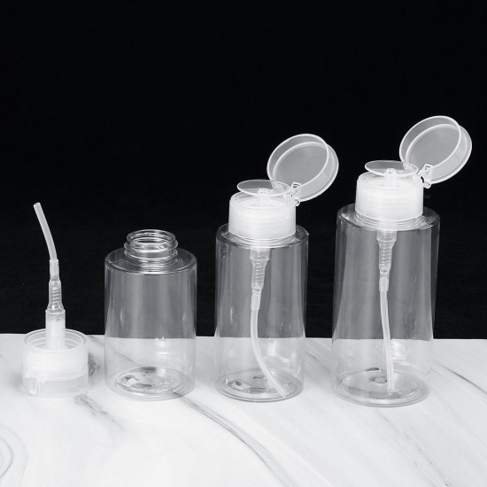 150/200/300ml Portable Nail Art Polish Makeup Remover Plastic Press Pump Dispenser Bottle Press Pump Empty Bottles 150/200/300ml Portable Nail Art Polish Makeup Remover Plastic Press Pump Dispenser Bottle Press Pump Empty Bottles
