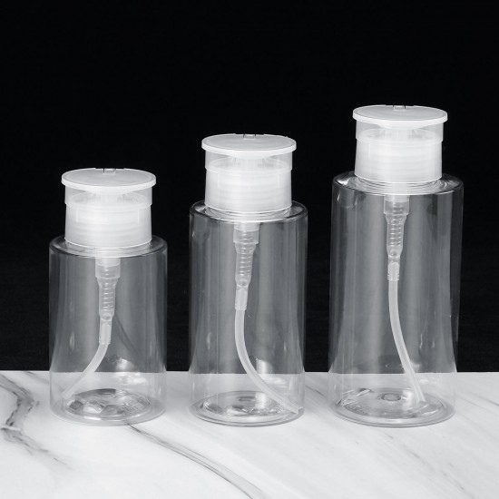 150/200/300ml Portable Nail Art Polish Makeup Remover Plastic Press Pump Dispenser Bottle Press Pump Empty Bottles 150/200/300ml Portable Nail Art Polish Makeup Remover Plastic Press Pump Dispenser Bottle Press Pump Empty Bottles