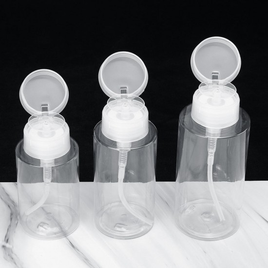 150/200/300ml Portable Nail Art Polish Makeup Remover Plastic Press Pump Dispenser Bottle Press Pump Empty Bottles 150/200/300ml Portable Nail Art Polish Makeup Remover Plastic Press Pump Dispenser Bottle Press Pump Empty Bottles