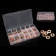 150pcs Copper Diesel Injector Washer Seal Assortment Set Fuel Injector Seal Ring
