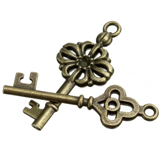 18Pcs Antique Bronze Key Retro Pendant Kit Necklace bracelet Anklet Decorations 18Pcs Antique Bronze Key Retro Pendant Kit Necklace bracelet Anklet Decorations