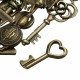 18Pcs Antique Bronze Key Retro Pendant Kit Necklace bracelet Anklet Decorations