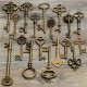 18Pcs Antique Vintage Old Look Skeleton Key Lot Pendant Heart Bow Lock Steampunk 18Pcs Antique Vintage Old Look Skeleton Key Lot Pendant Heart Bow Lock Steampunk