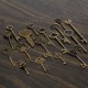 18pcs Antique Vintage Old Look Skeleton Key Lot Pendant Heart Bow Lock