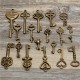 19Pcs Antique Vintage Old Look Skeleton Key Set Lot Pendant Heart Bow Lock Steampunk Jewel 19Pcs Antique Vintage Old Look Skeleton Key Set Lot Pendant Heart Bow Lock Steampunk Jewel