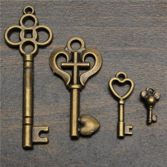 19Pcs Antique Vintage Old Look Skeleton Key Set Lot Pendant Heart Bow Lock Steampunk Jewel 19Pcs Antique Vintage Old Look Skeleton Key Set Lot Pendant Heart Bow Lock Steampunk Jewel