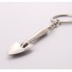 1PC Keyring Tools Metal Silver Keychain Work Shovel Mini Tool Shovel Keyring Metal Keychain Work Tools