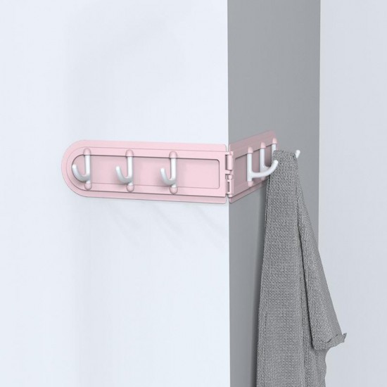 1Pc Home 6 Hooks Corner Hook Storage Hanger Bag Key Bathroom Kitchen Creative Adhesive Holder Cloth Hanger