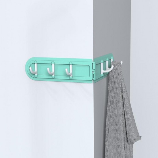 1Pc Home 6 Hooks Corner Hook Storage Hanger Bag Key Bathroom Kitchen Creative Adhesive Holder Cloth Hanger
