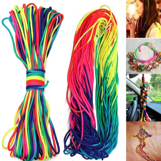 200ft Rainbow Color Paracord Rope 7 Strand Parachute Cord Camping Hiking EDC Rope