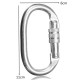 25KN Carabiner Buckle Mountain Clambing Lock Safe Quick O-Ring Tool