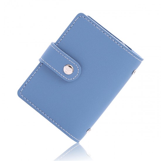 26 Card Slots Portable Leather Wallet Anti-theft Brush Shield NFC/RFID Card Holder