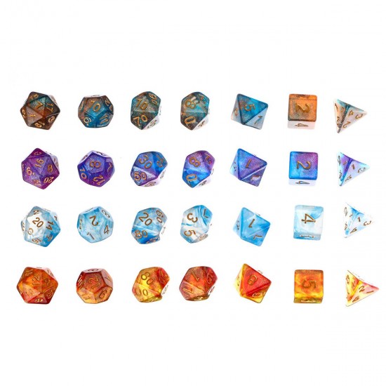 28Pcs Galaxy Concept Polyhedral Dice Acrylic Dices Role Playing Board Table Game With Pouch 28Pcs Galaxy Concept Polyhedral Dice Acrylic Dices Role Playing Board Table Game With Pouch