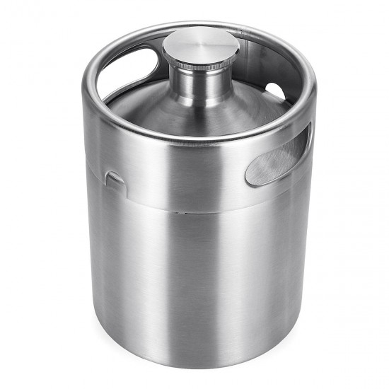 2L Stainless Steel Wine Bucket Beer Keg Bottles Growler Homemade Beer Barrel Silver 2L Stainless Steel Wine Bucket Beer Keg Bottles Growler Homemade Beer Barrel Silver